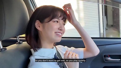 [English dubbing] Sumire (18)/She wants to have hookup with him and says 'I want to go to your house'! She has fuck-a-thon immediately at her boyfriend's house after a appointment at the beach!