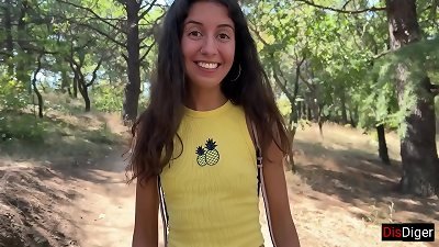 Public risky deep throat on a Ferris wheel in an amusement park