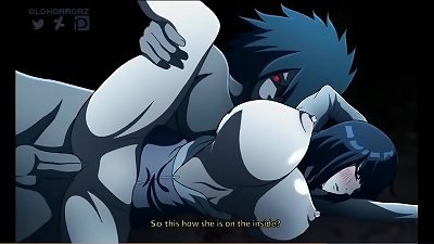 Sasuke smashes Hinata in front of Naruto's face and looks passing ...