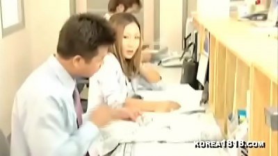 hot japanese Office woman drilled