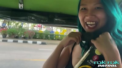 super-fucking-hot and insatiable Thai honey rocks out on enormous white dick guy she just met