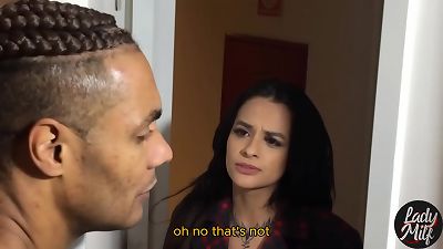 I made up an preposition for my super-steamy neighbor to come over to my house, he just didn't know I wanted his prick (English Subtitles)