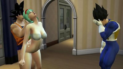 Vegeta has a nightmare Goku pummels His wife Bulma In Front of the Netorare