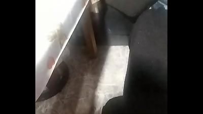 elderly Sevilla Mora tasting salami pov