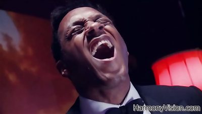 superb black-haired victim gets pinkish asshole ebony bashed