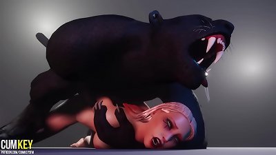 sizzling babe buddies with furry Monster | large beef whistle Monster | 3d porn insatiable Life