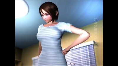 torrid 3 dimensional manga chick riding a yam-sized man meat