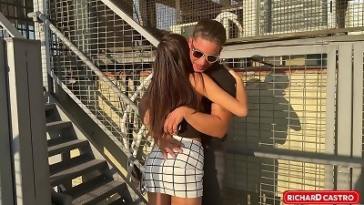 talking on the phone with my wife while tonguing her friend's vulva (cuckold's dream) youthfull boys from the empire