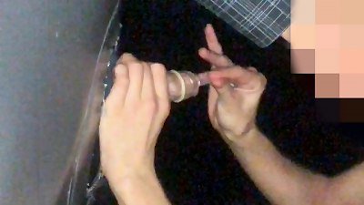 wife do handjob on glory hole while cheating films