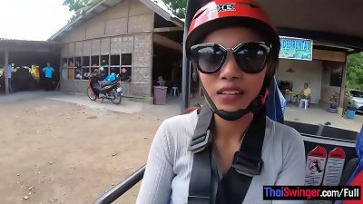 ATV buggy excursion with his Thai girlfriend had them plumbing at home afterward
