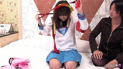 small asian cosplay virgin step-sister tricked to first Time Defloration internal ejaculation nail in Uncensored JAV pornography