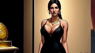 guy Imagines He's pummeling Lara Croft's huge immense delicious bra-stuffers - Lara Croft 3d porn Games part 01