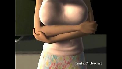 huge-chested hentai professor likes being gang ravaged