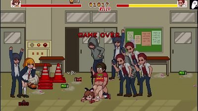 college Dot fight | A fighter can't resist the rods of the guys thirsty for beaver and gets her cunt and ass torn up ideally to get plunged | hentai Games Gameplay | P3