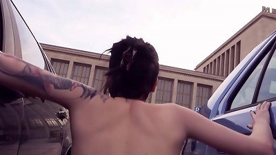 Risky Public sex in The Middle of The City with brown-haired teen stunner