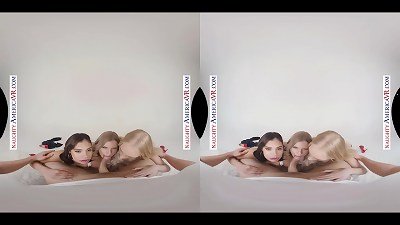 super sluts mix up to nail you in VR foursome