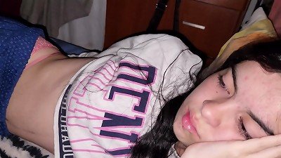 His hottest friend's girlfriend can play and peels off bare for him