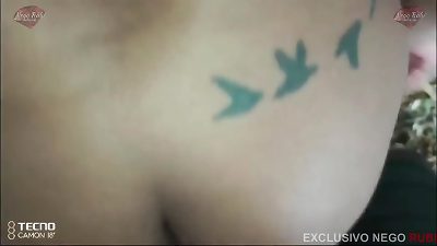 black dude with a enormous schlong breaks the cuckold's wife in the middle of the forest