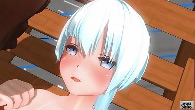 Kancolle juicy ladies doing manga porn on the beach