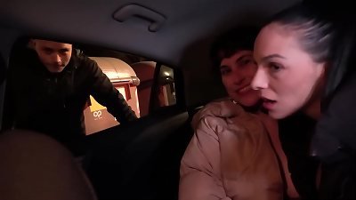 threesome Hunt: Emmita & Vampirosa Pick Up a guy on the Street