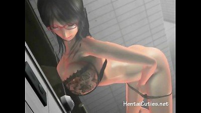 hentai teen in fantastic undergarments masturbating