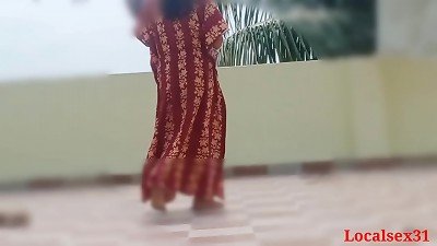 Desi Indian Village Married Bhabi red Saree nail ( Official video By Localsex31)