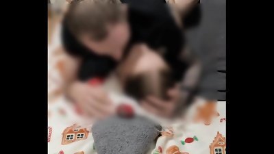 in sofa with my husband.