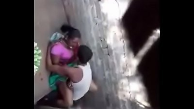 Desi village devar penetrating his bhabi secretly in outdoor spy flick