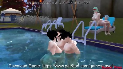 Dragon Ball porn Epi 46 Milk mommy and wife fuck-fest in the Pool Bulma and Chichi fantastic Wives Share their Stepchildren and Have an fuck-a-thon They plumb Her in the booty Like fucksluts hentai