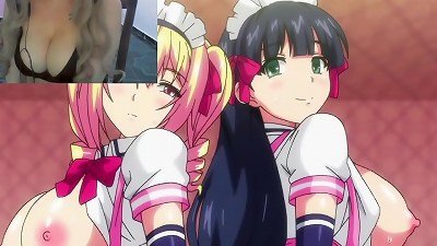 threesome one stud AND 2 girls -  toon anime porn