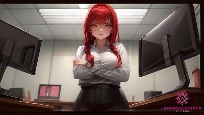 uber-sexy Coworker With enormous baps Wants To Make You jizz At Your Desk - [AI Porn]