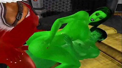 [Fantasy-3dSexVilla 2] She-Hulk screwed by a demon and the Hulk at 3dSexVilla couple