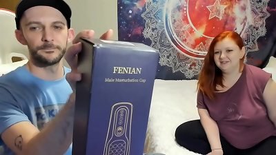 Foreglad Fenian masculine Automatic Masturbator Unboxing and Demonstration with Jasper Spice and Sophia Sinclair