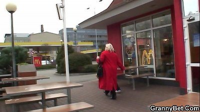 yam-sized grandmother swallows his naughty manstick