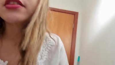 light-haired in the bathroom