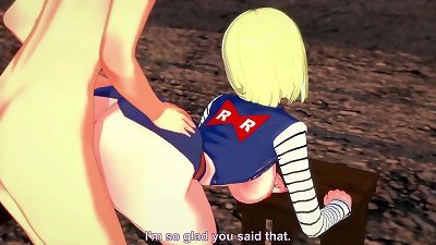 android number legal blowing and getting plumbed in diferent postures   pov | Dragon ball Z | Part 1