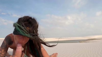 Having lovemaking in the middle of Lencois Maranhenses - Alemaohub