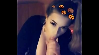 Amelia Skye gives dirty deep throat and gulps jizz