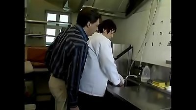bbw GERMAN older ravaged IN THE KITCHEN