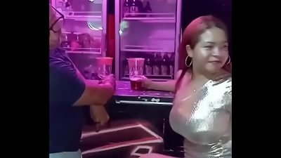 I'm mischievous and horny, this beauty approaches me and pokes me in the men's bathroom, they nearly caught us!