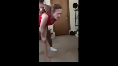 elderly in stockings tries to handle a bbc on her arse and jaws