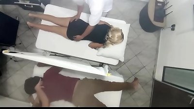Couples massages Recorded as the wifey is smashed Next to Her hubby